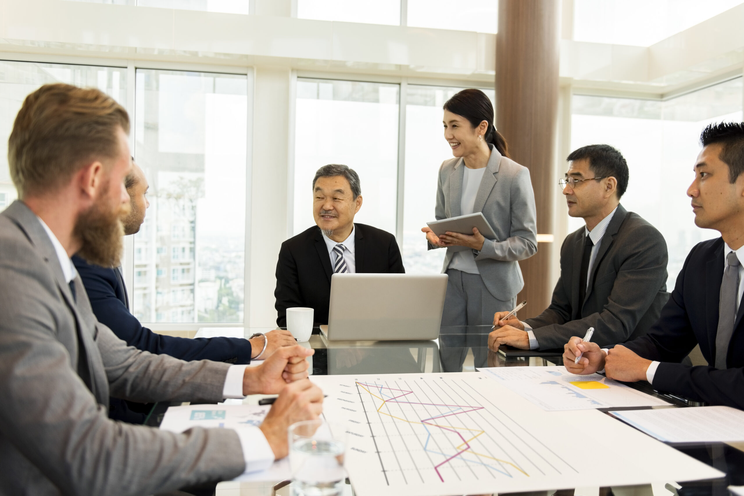 Leader conducting an effective meeting