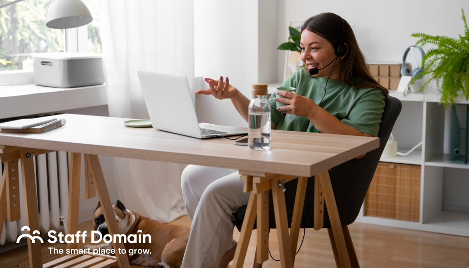 Staff utilising innovating across borders by working from home effectively