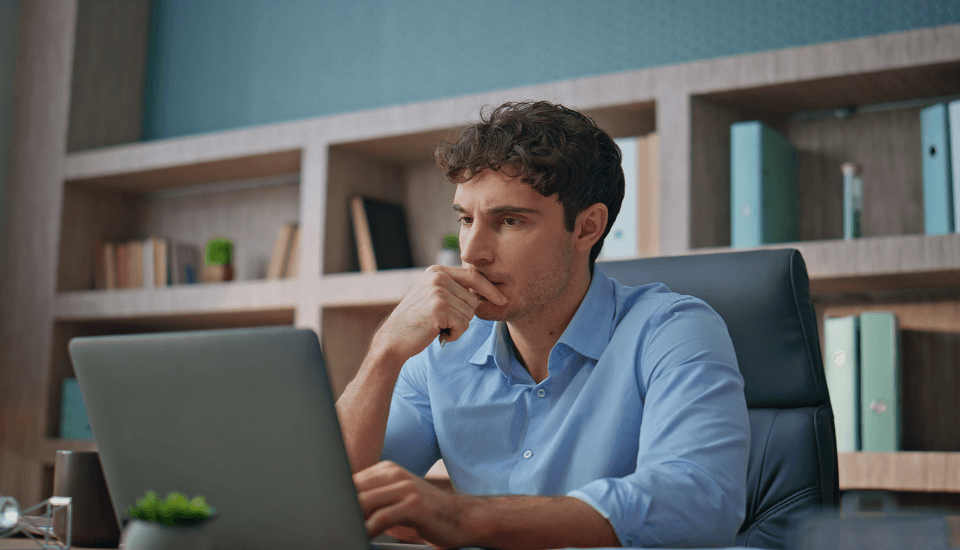 Person thinking to outsource supply chain management