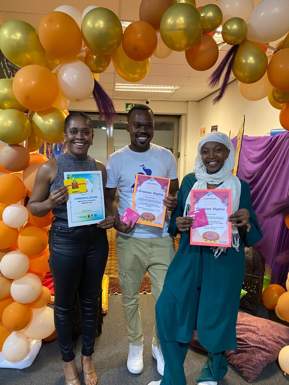 SD South Africa arabian night staff engagement event winners