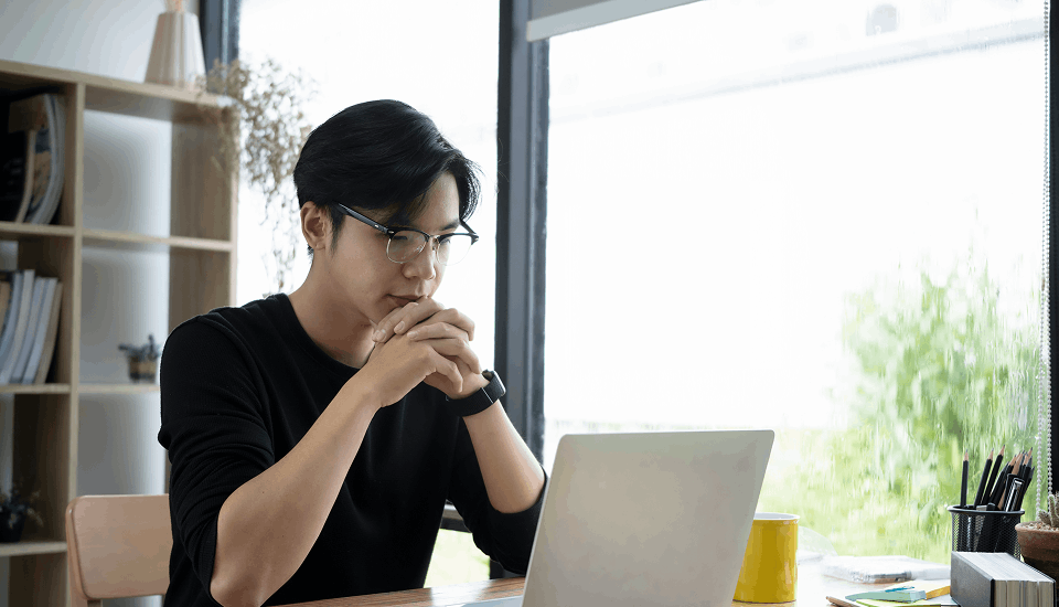 Man consider outsourcing staff for construction