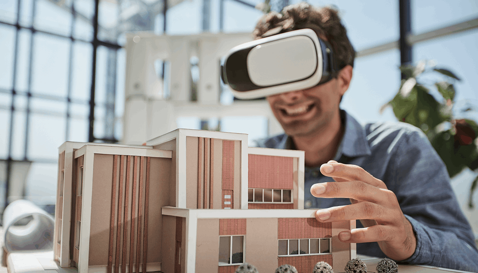 Model of 3D printed house, a product of construction outsourcing
