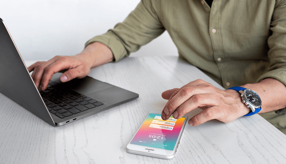 Developer testing the ui or ux of an application