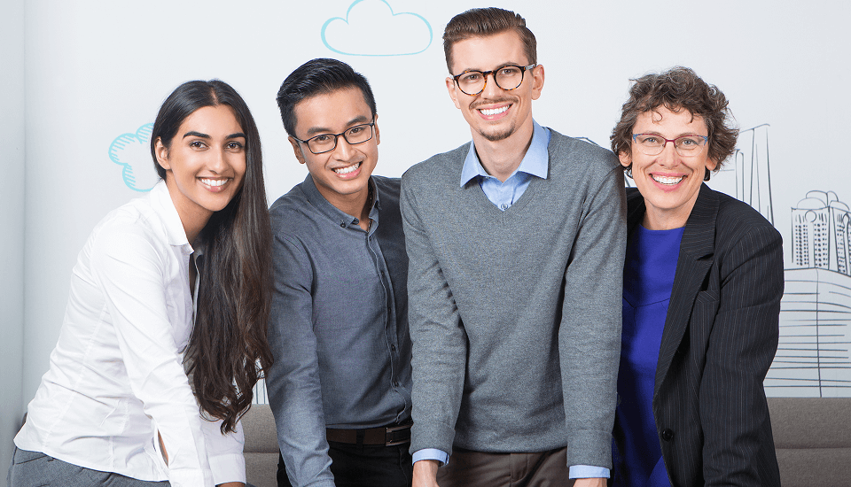 People happy because they successfully hired an e-commerce administrator