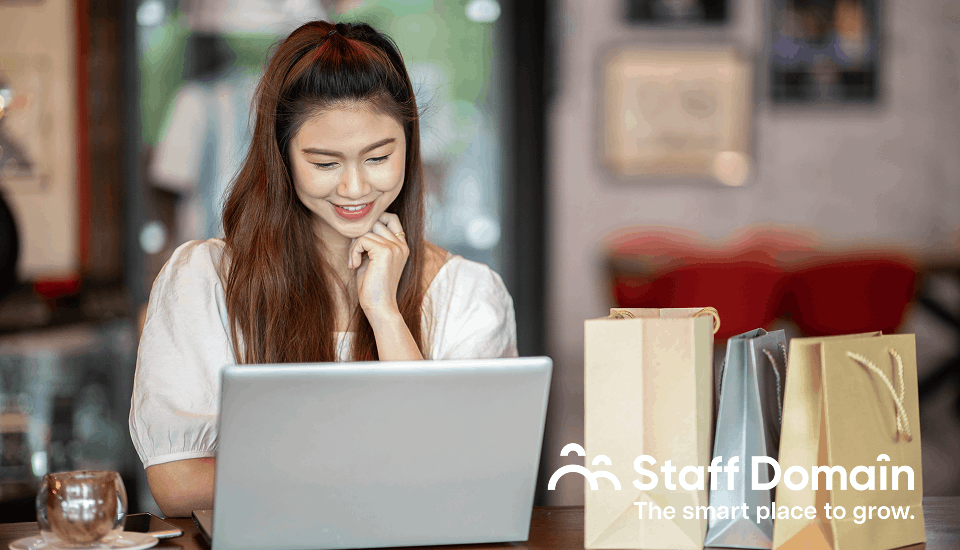 Female businesswoman researching about consumer behaviour