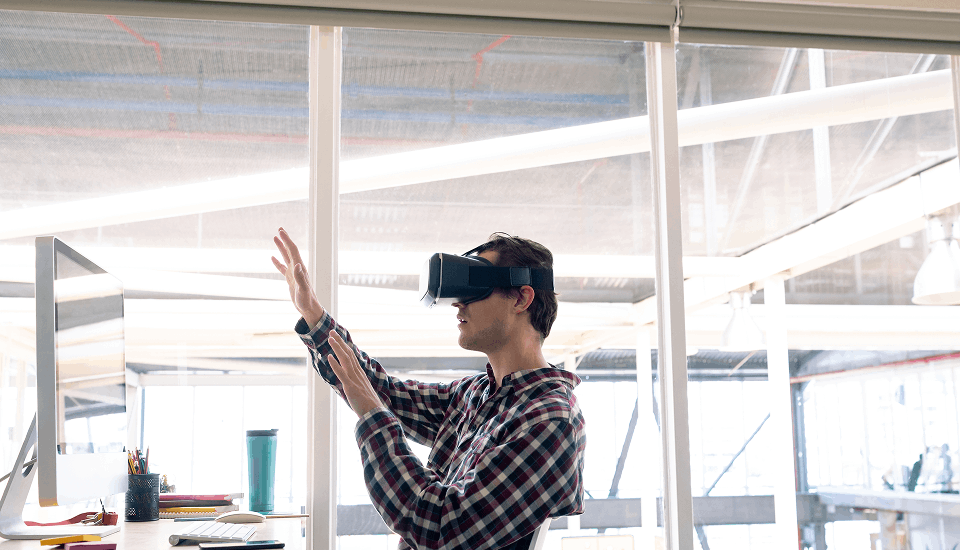 Man using AI-Driven engineering solution to deign and develop product