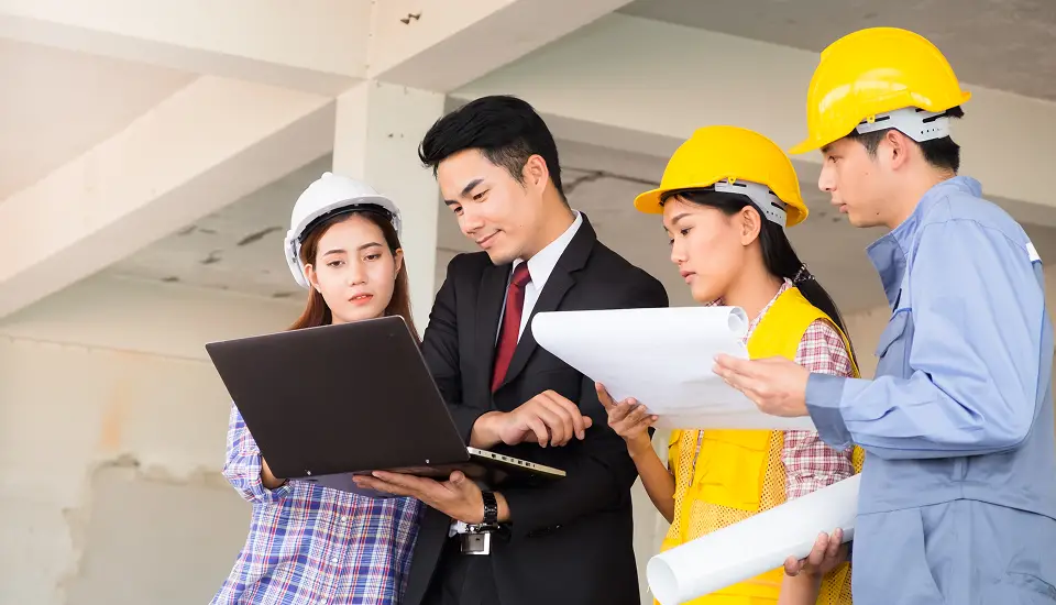 Business owners working and having a meeting with offshore workers