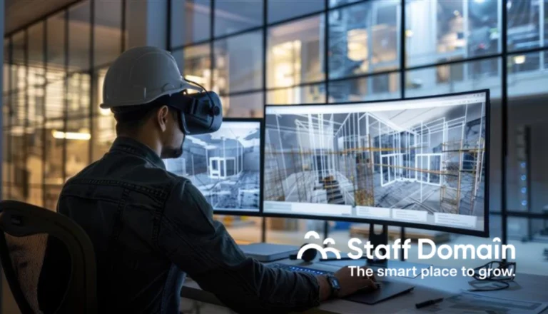Engineer testing the AI potential in Construction with offshoring