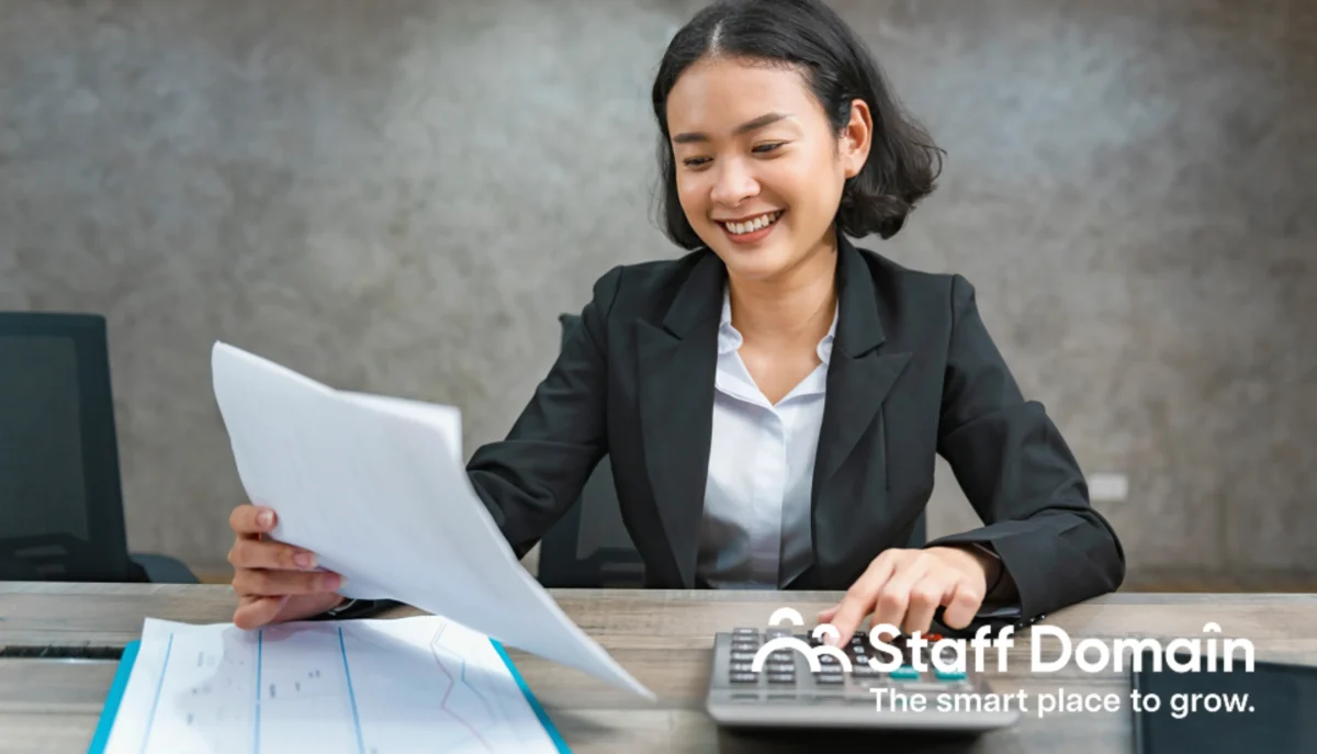 CEO reviewing the offshore accounting benefits