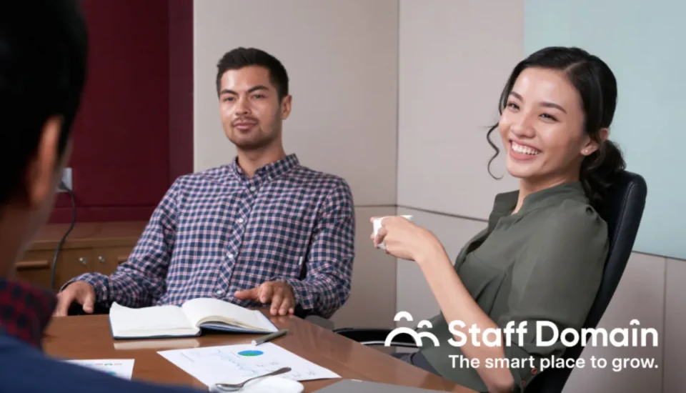 2 recruiters talking about the top talent acquisition strategies